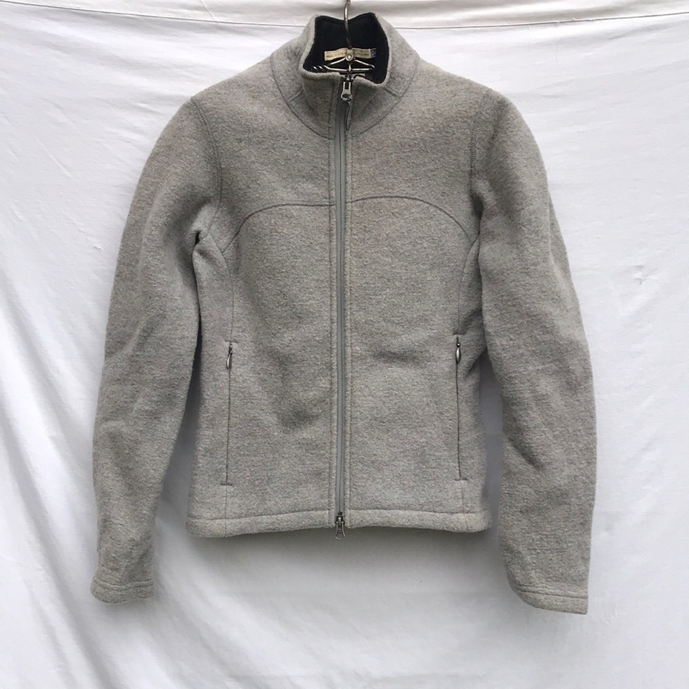 Ibex womens grey wool coat size small